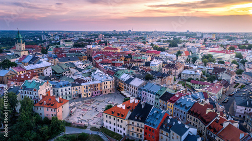 Obraz na płótnie Stare Miasto w Lublinie w salonie