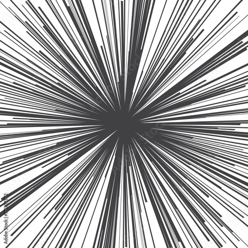 Grunge Hand Drawn Radial Ink Lines Texture Vector Abstract Background