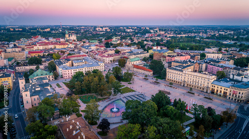 Obraz na płótnie Plac Litewski w Lublinie w salonie