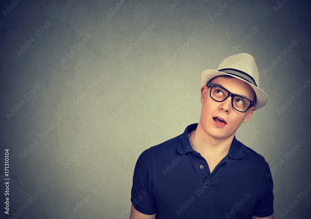 Problems. Confused thoughtful man making a choice