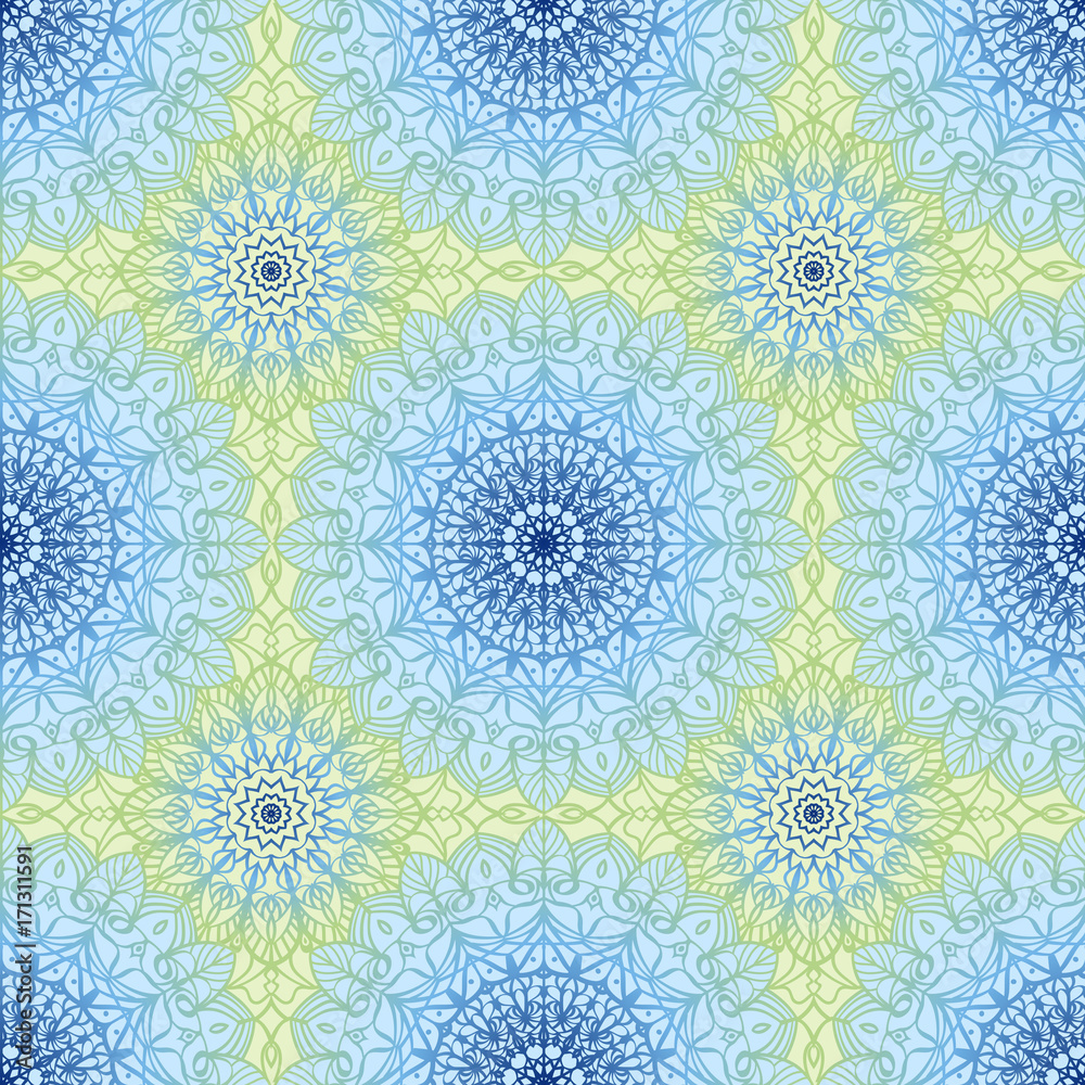Seamless pattern with mandala