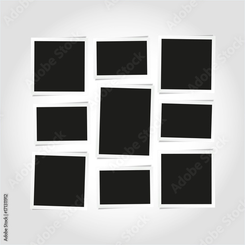 Empty photo frames layout