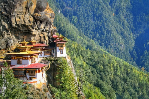 Taktshang Goemba or Tiger s nest monastery  Paro  Bhutan.