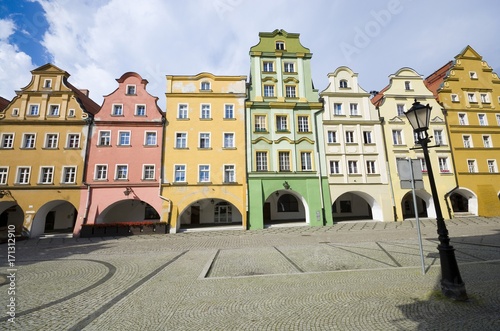 Colorful tenements on the m...