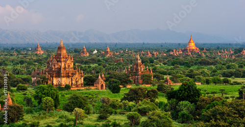 Print op canvas Buddhist temples in Bagan, Myanmar