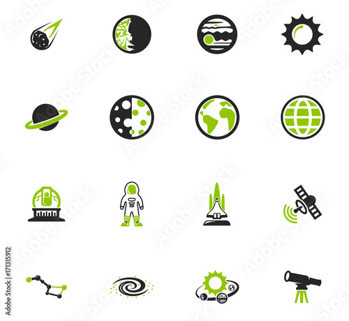 Space icons set