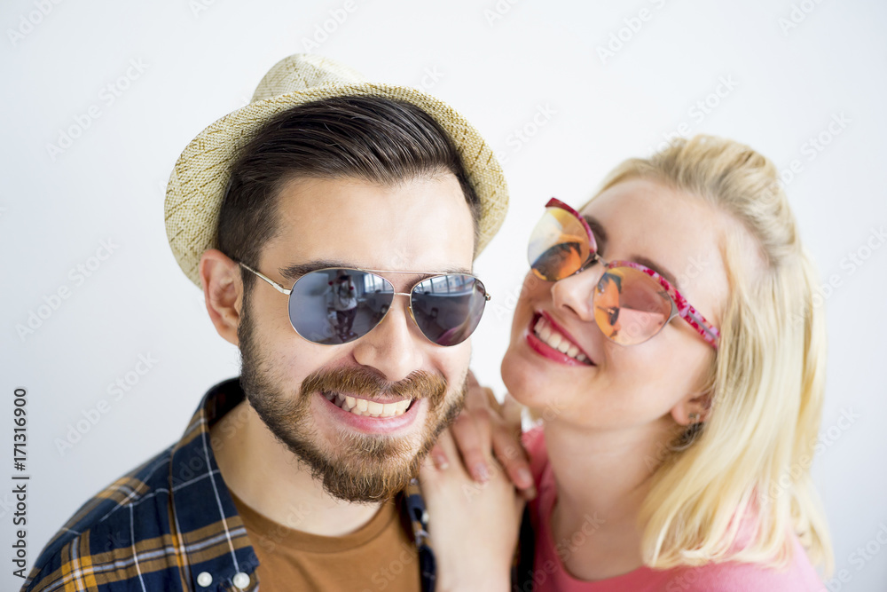 Young fashionable couple