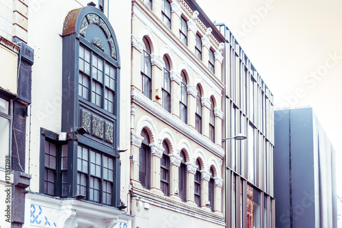 Photography Traditional antique city building in Dublin Ireland