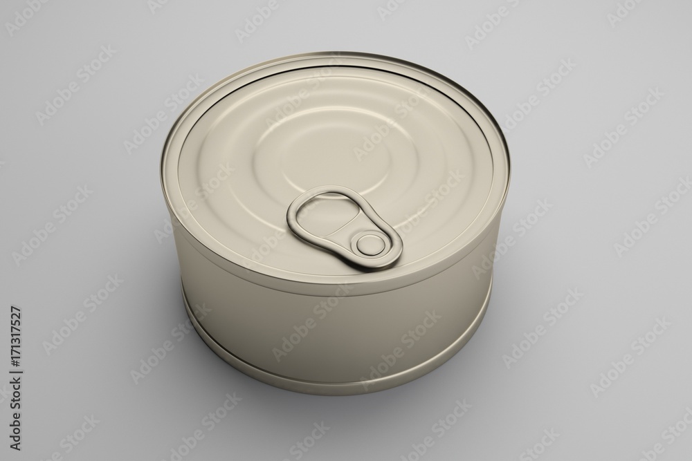3d rendering metal can for preserve isolated on white mock up 3d rendering metal can for preserve isolated on white mock up