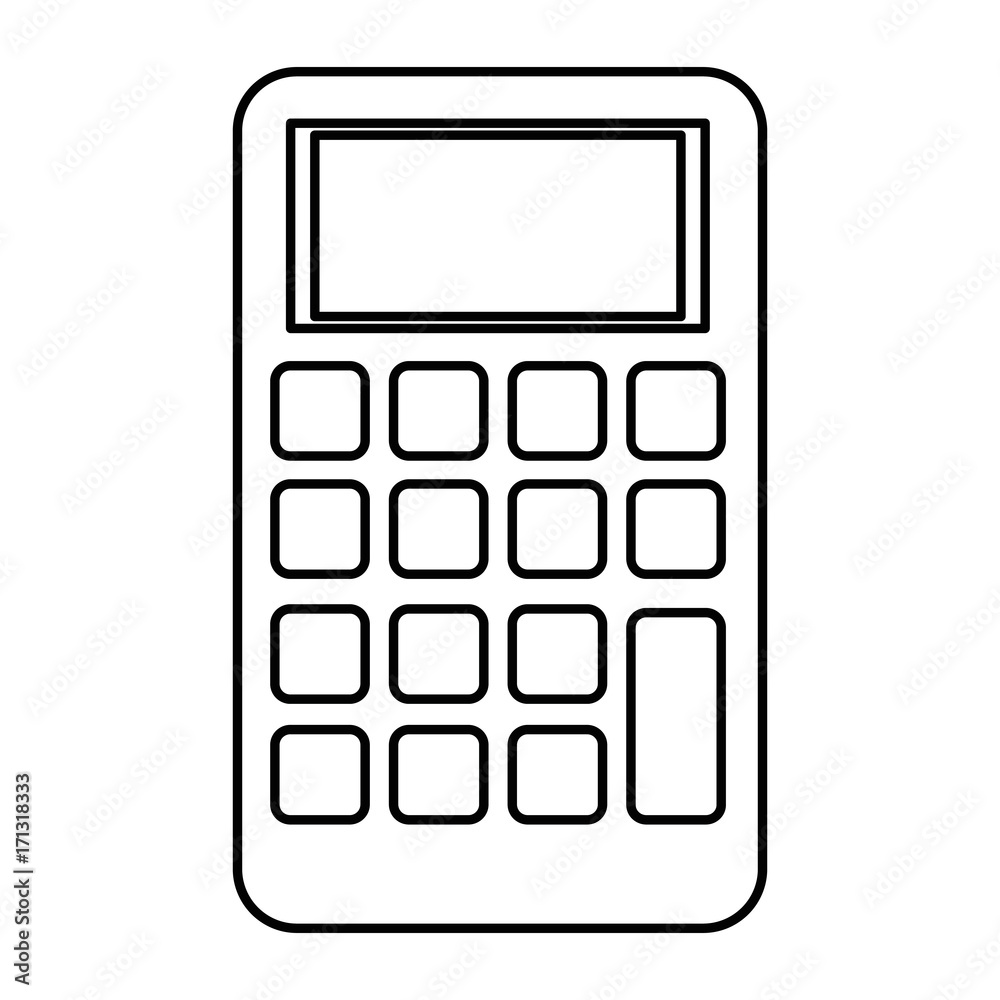 calculator math isolated icon calculator math isolated icon