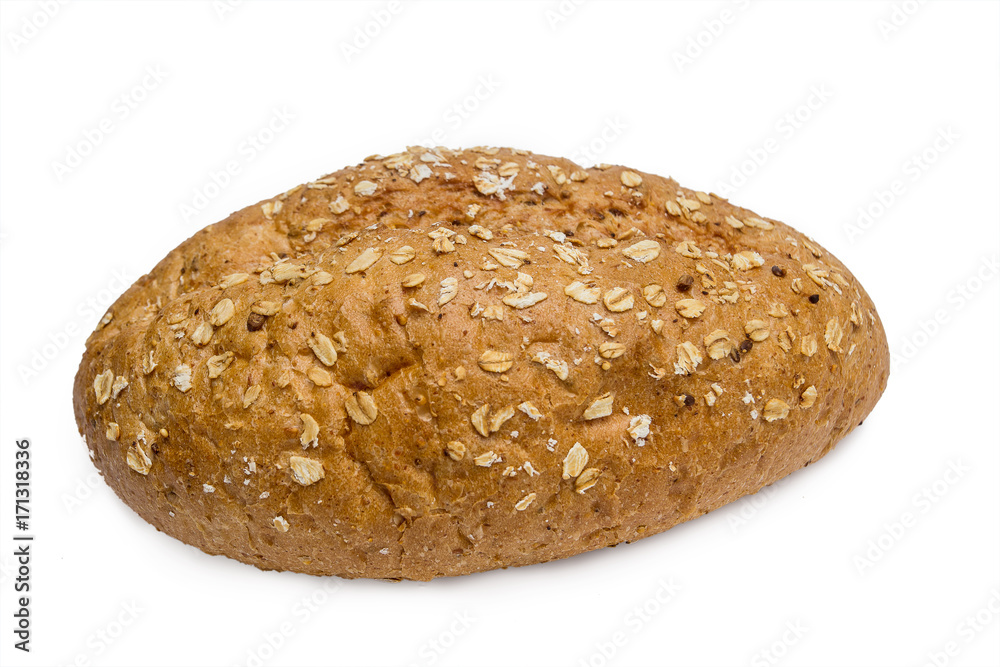 freshly baked bread isolated on white background freshly baked bread isolated on white background