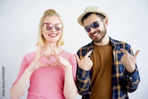 Young fashionable couple