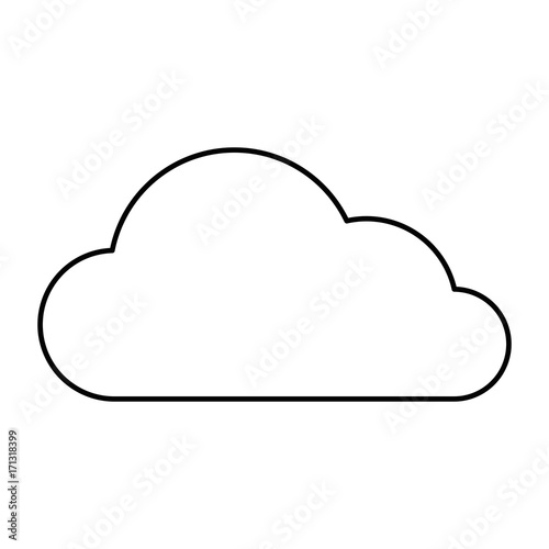 cloud silhouette isolated icon