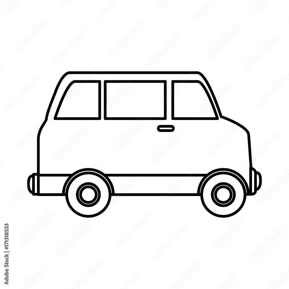 car vehicle isolated icon