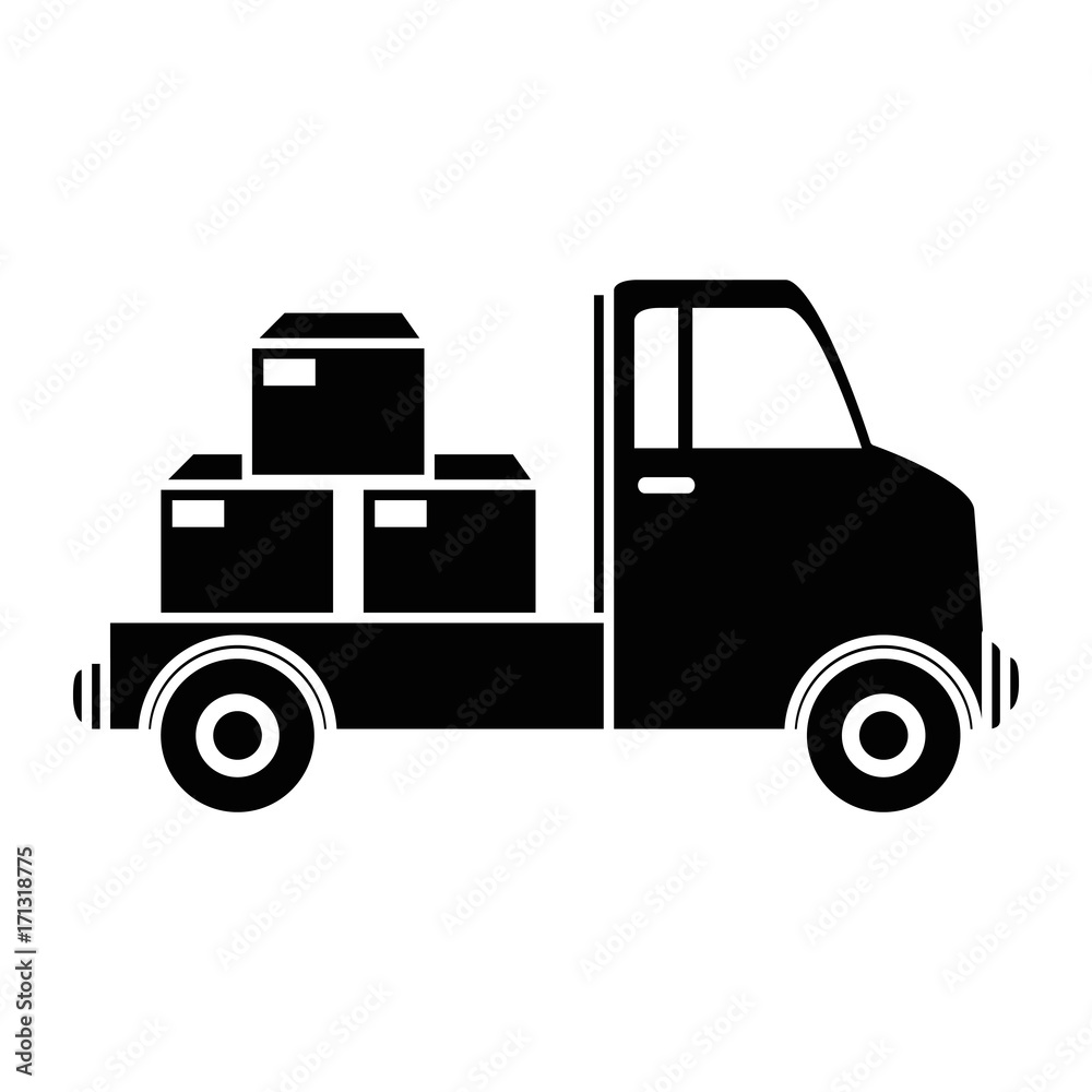delivery truck with boxes delivery truck with boxes
