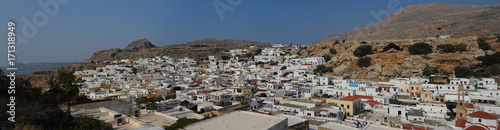 City of Lindos in Rhodes, Greece