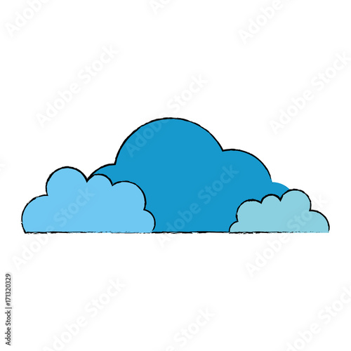 cloud silhouette isolated icon