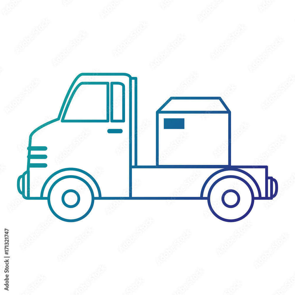 delivery truck with boxes