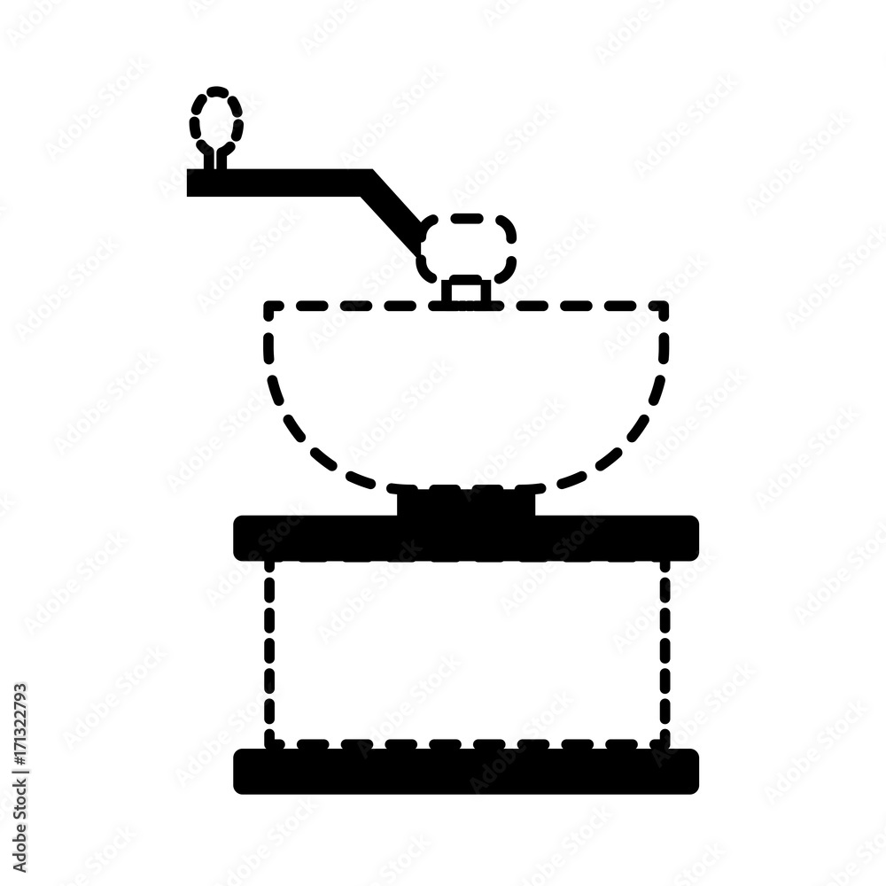coffee grinder icon over white background vector illustration