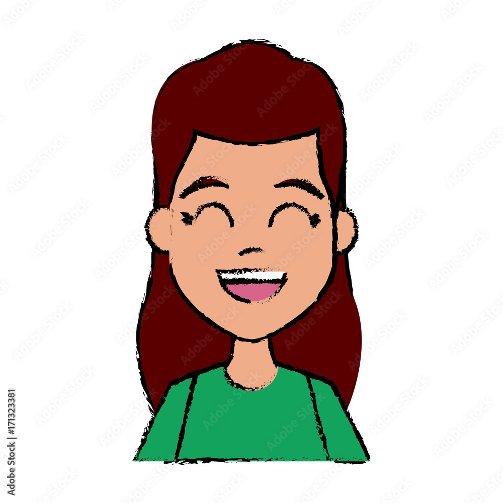 Young woman cartoon icon vector illustration graphic design Young woman cartoon icon vector illustration graphic design