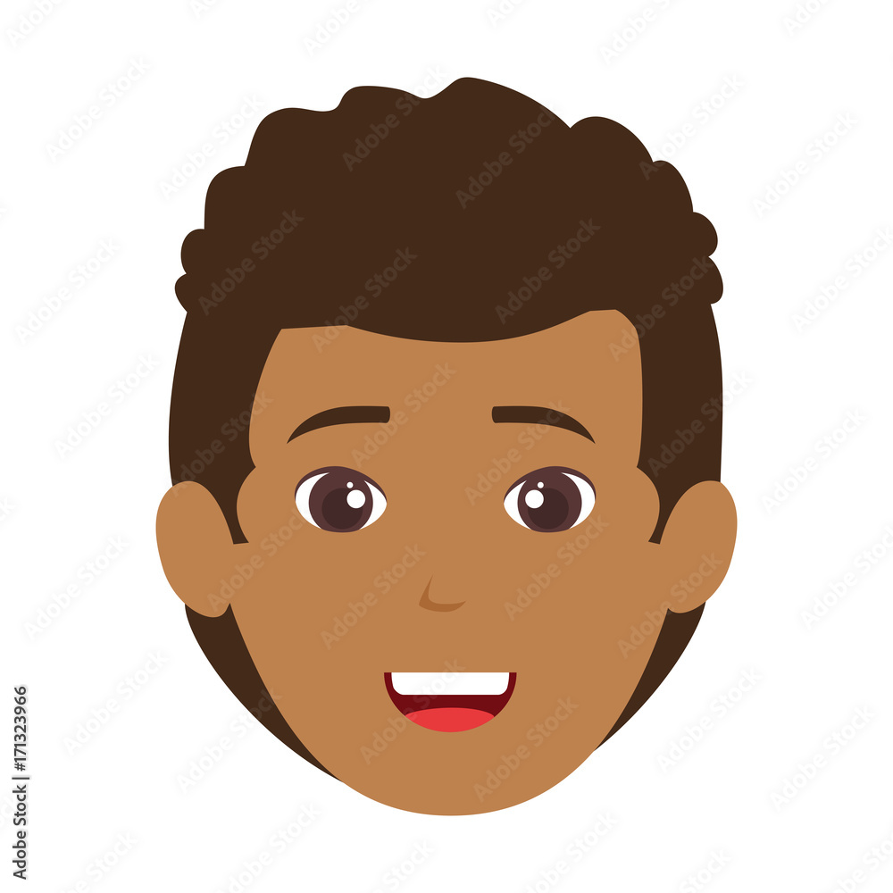 Fototapeta premium young man head avatar character