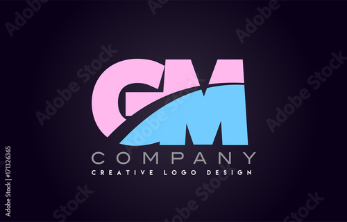gm alphabet letter join joined letter logo design