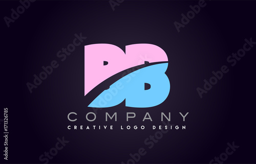 bb alphabet letter join joined letter logo design