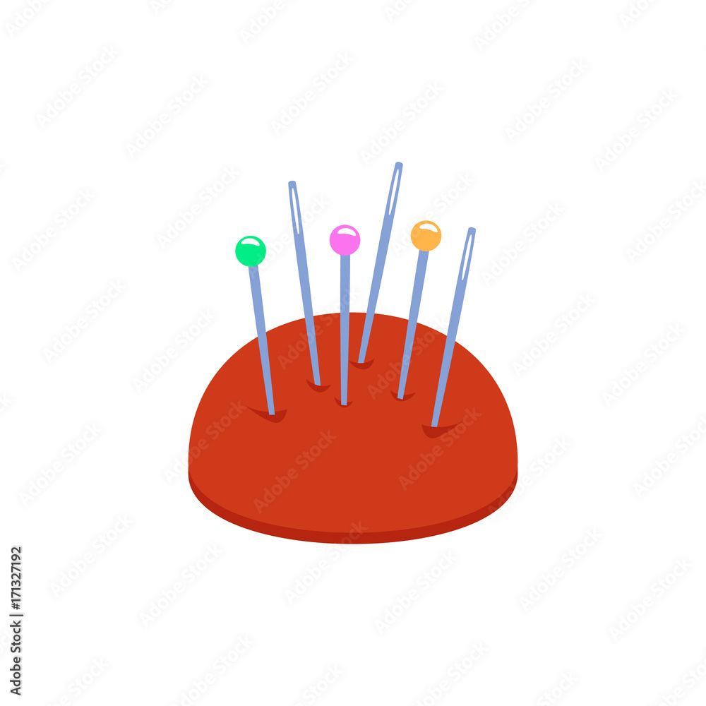 Pin cushion. Vector illustration. Pin cushion. Vector illustration.