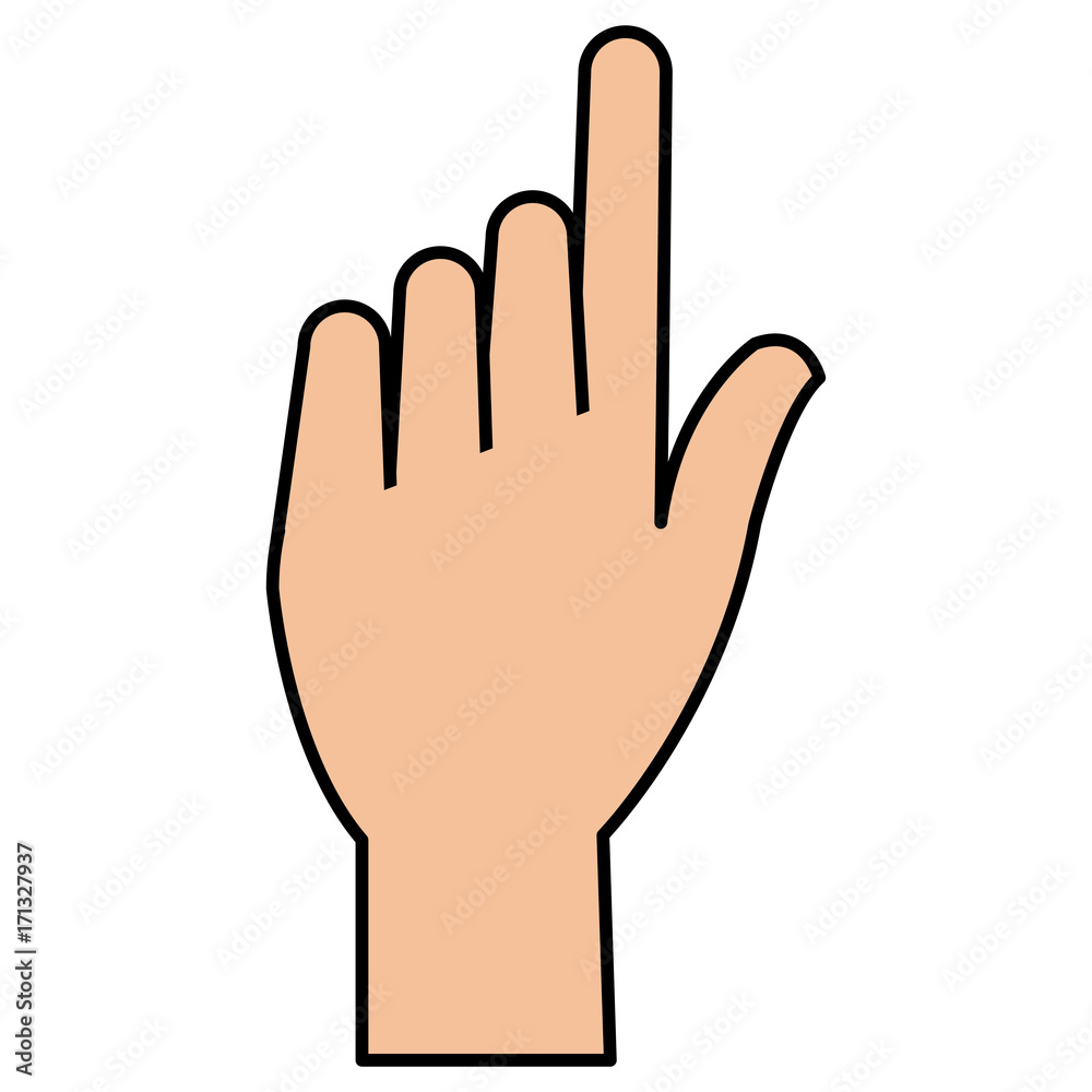 Obraz premium human hand touching icon