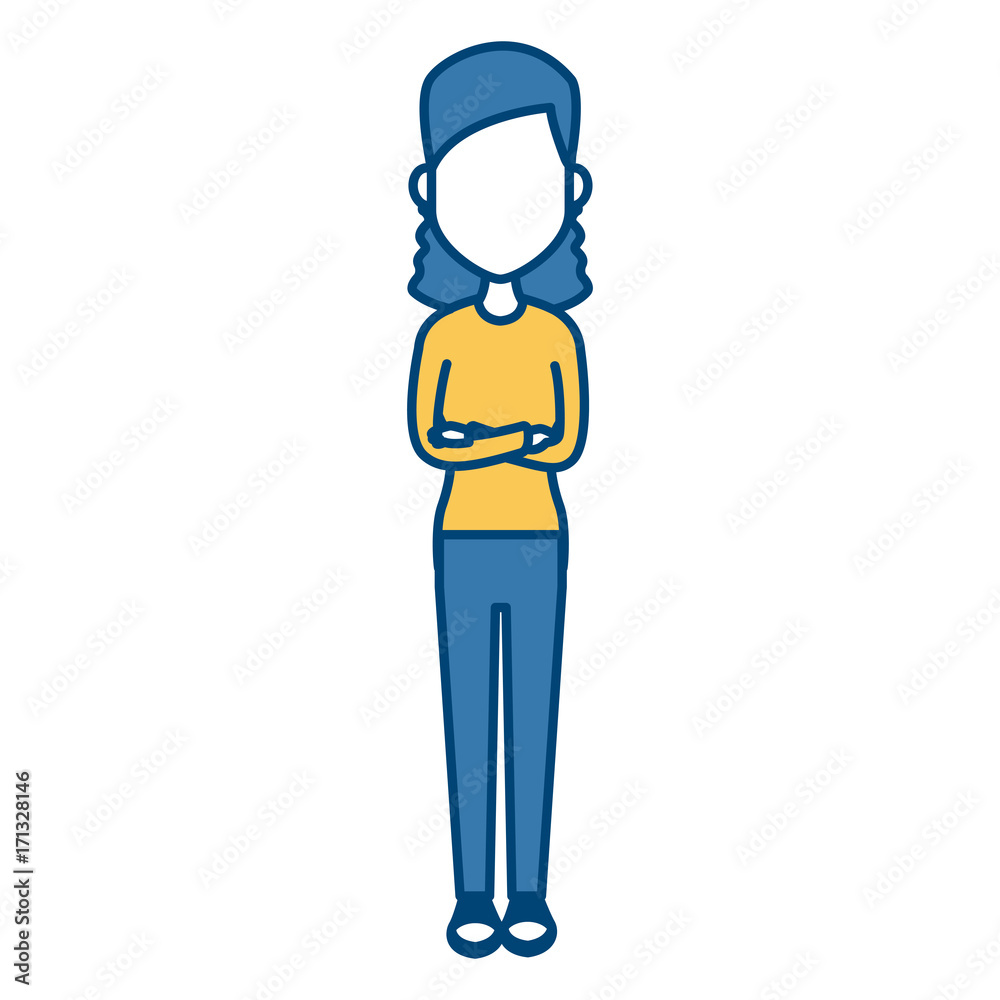 Young woman cartoon icon vector illustration graphic design Young woman cartoon icon vector illustration graphic design