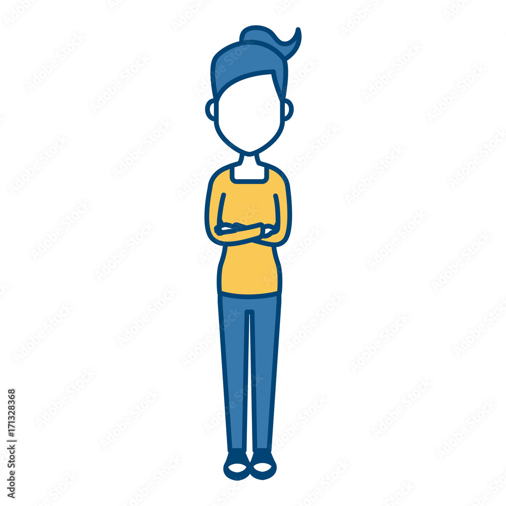 Young woman cartoon icon vector illustration graphic design Young woman cartoon icon vector illustration graphic design