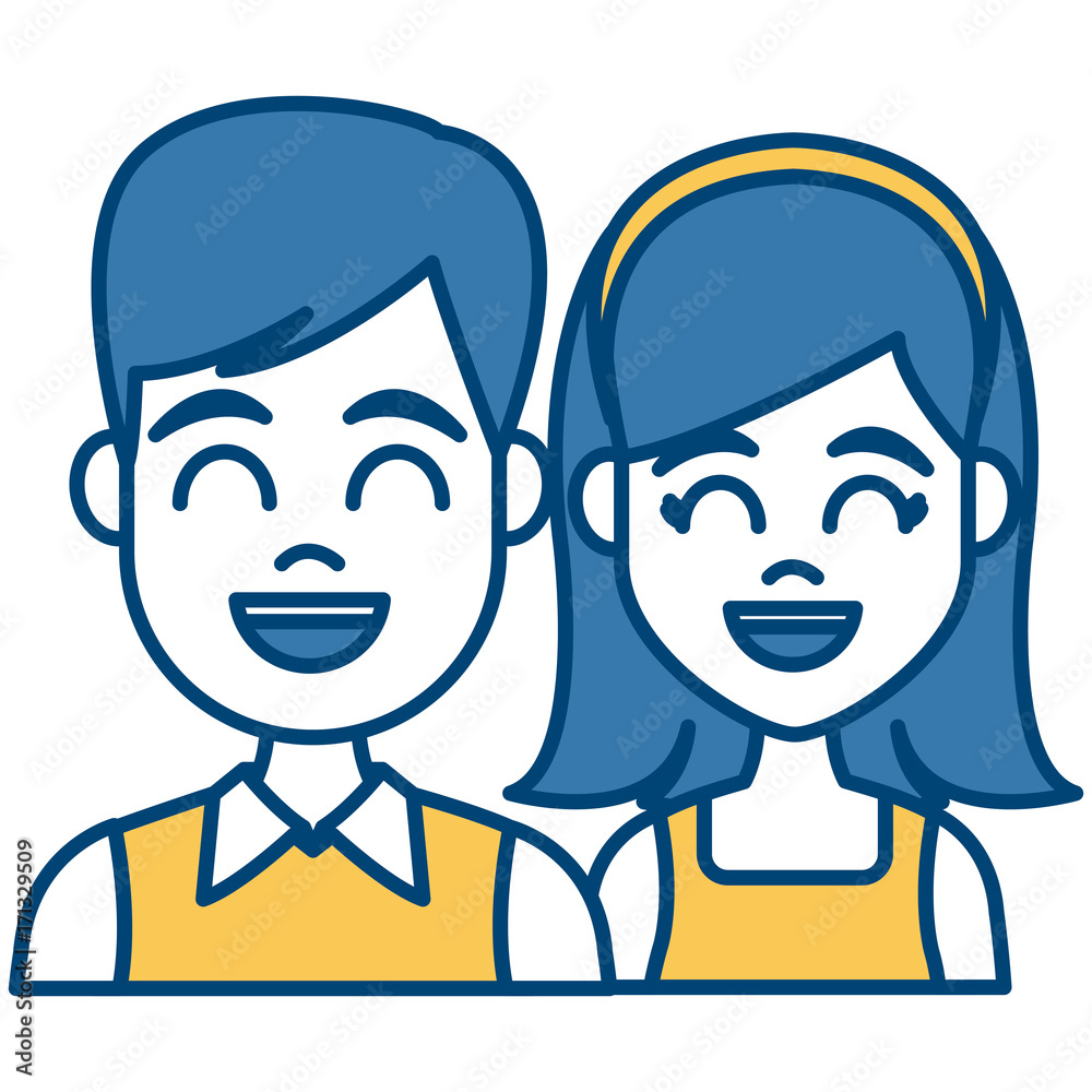 Young couple cartoon icon vector illustration graphic design Young couple cartoon icon vector illustration graphic design