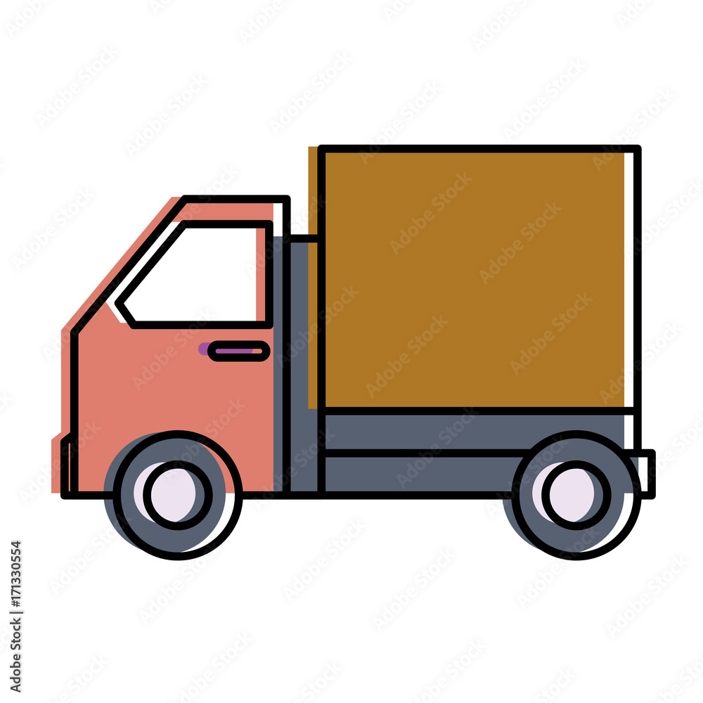 delivery truck isolated icon vector illustration design