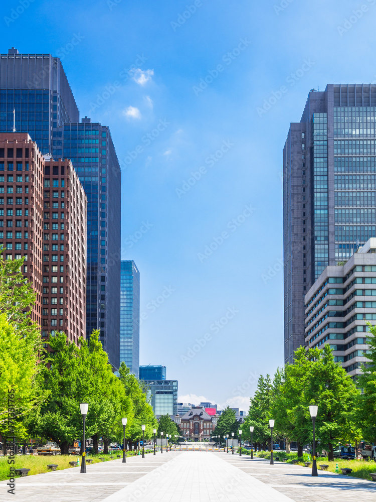 Fototapeta premium 東京駅と丸の内のビル