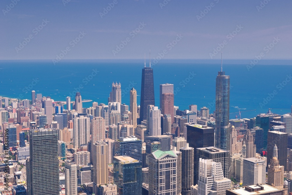 Chicago Skyline from above.