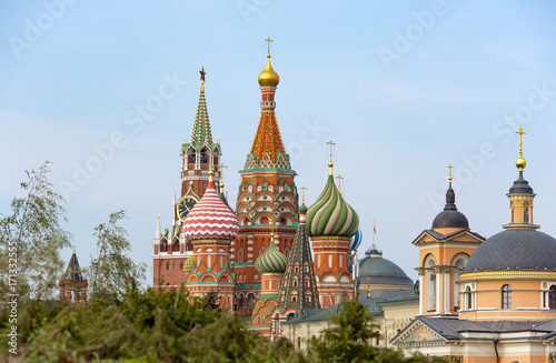 Untypical new view of Moscow city centre and of St. Basil's Cathedral at the Red square © Savvapanf Photo ©