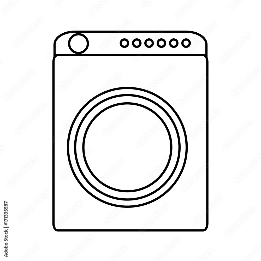 washing machine icon over white background vector illustration