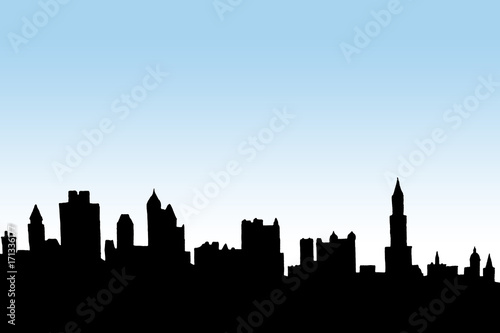 New York-Silhouette, historisch, q.