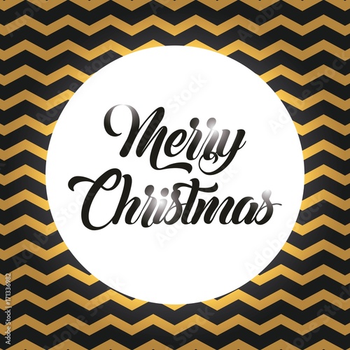 merry christmas lettering decoration card design vector illustration