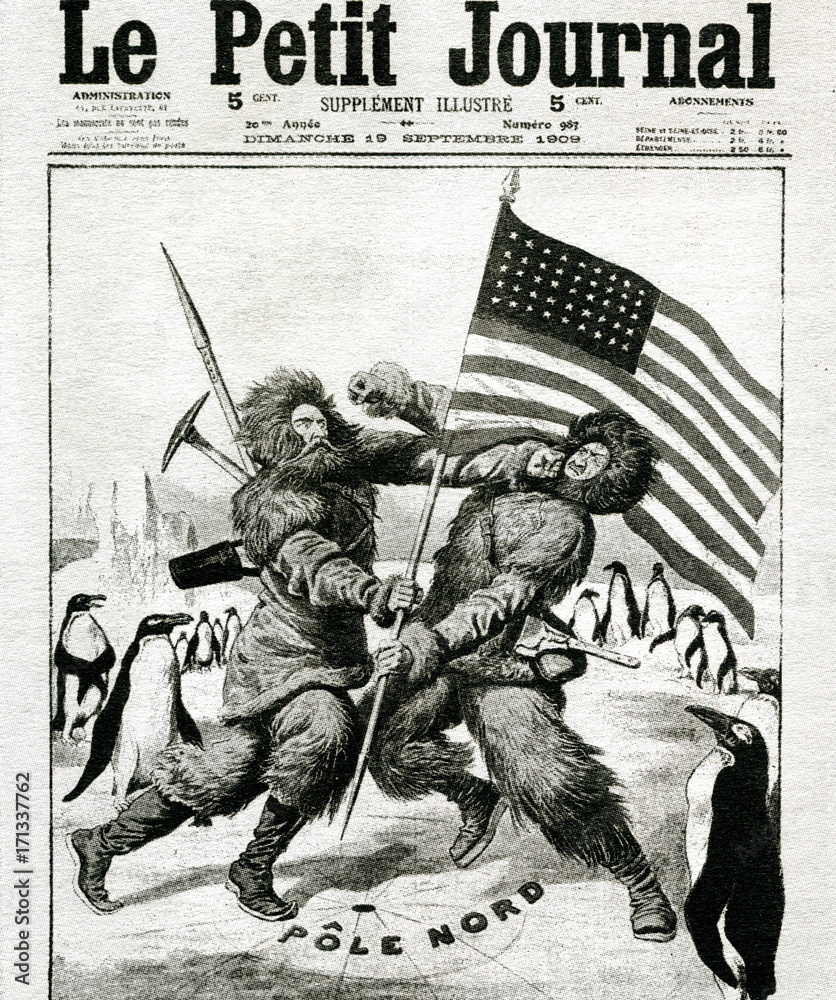 Robert Peary and Frederick Cook find out, who first reached the North Pole
