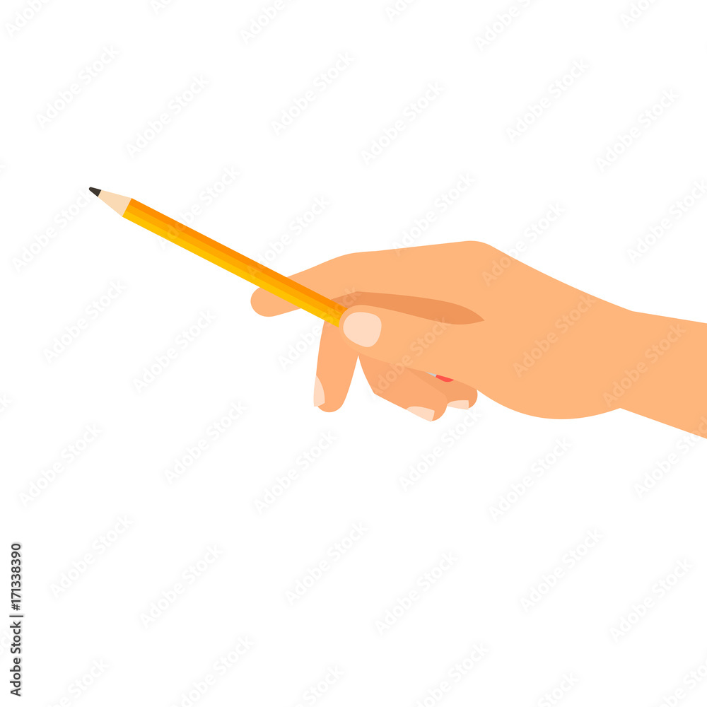 Hand with building pencil Hand with building pencil