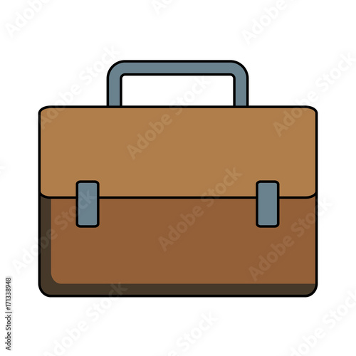 briefcase icon over white background vector illustration