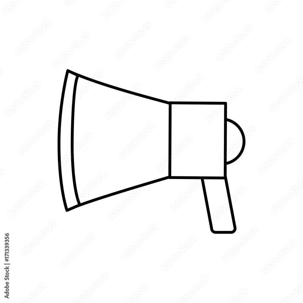 megaphone icon over white background vector illustration megaphone icon over white background vector illustration