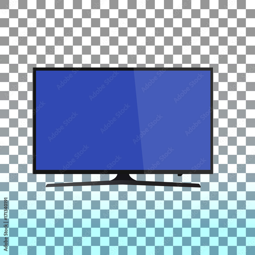 Φωτογραφία Smart tv led monitor isolated on transparent background