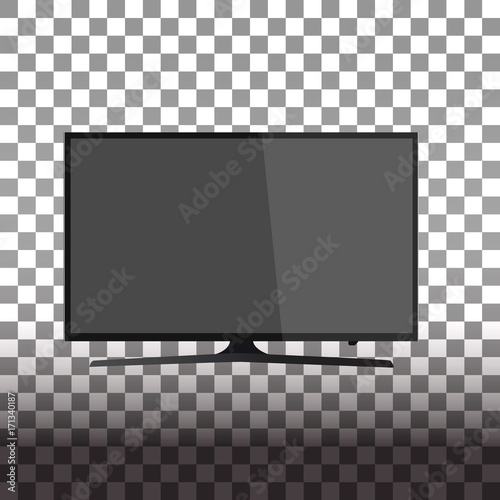 Smart tv led monitor isolated on transparent background 