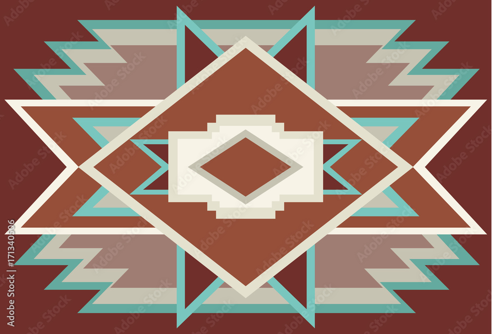 Abstract Southwest Native Background Red 1