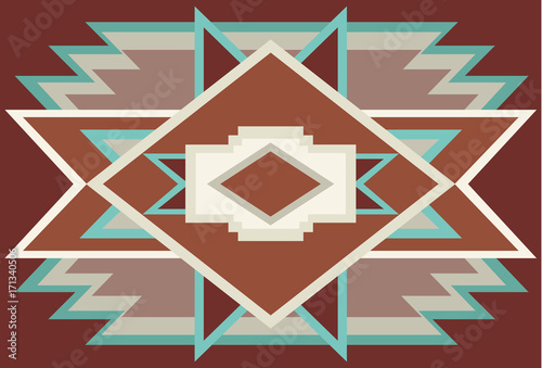 Abstract Southwest Native Background Red 1