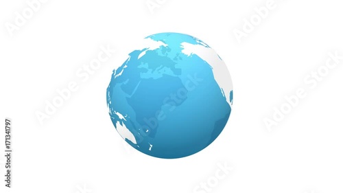 transparent planet earth rotation loop