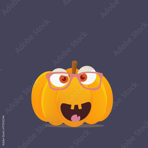 Fall or Autumn Fest or Festival Pumpkin or squash character with boyish face. Great as a mascot for Fall Harvest Feast. Could be also used for Halloween evening materials.