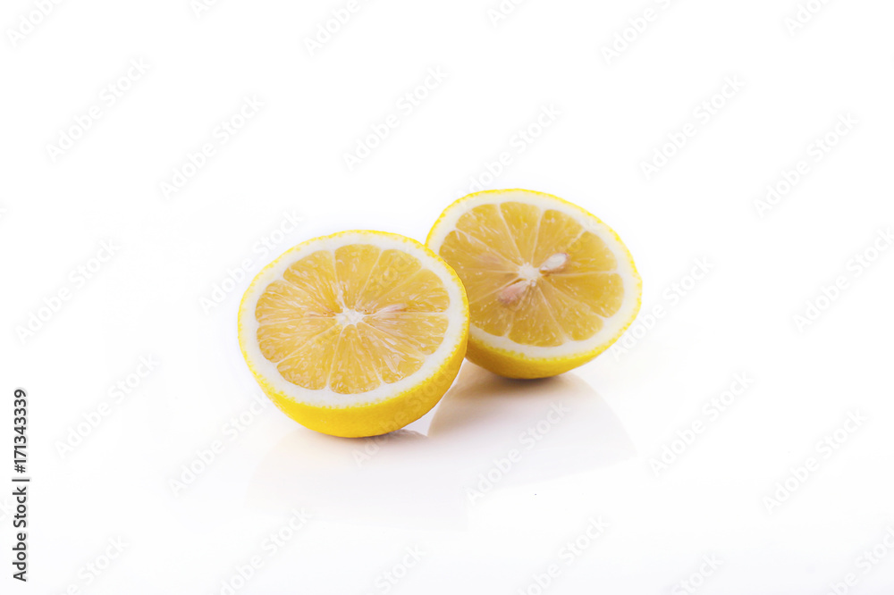 Fresh lemon fruit isolated on white background. Fresh lemon fruit isolated on white background.